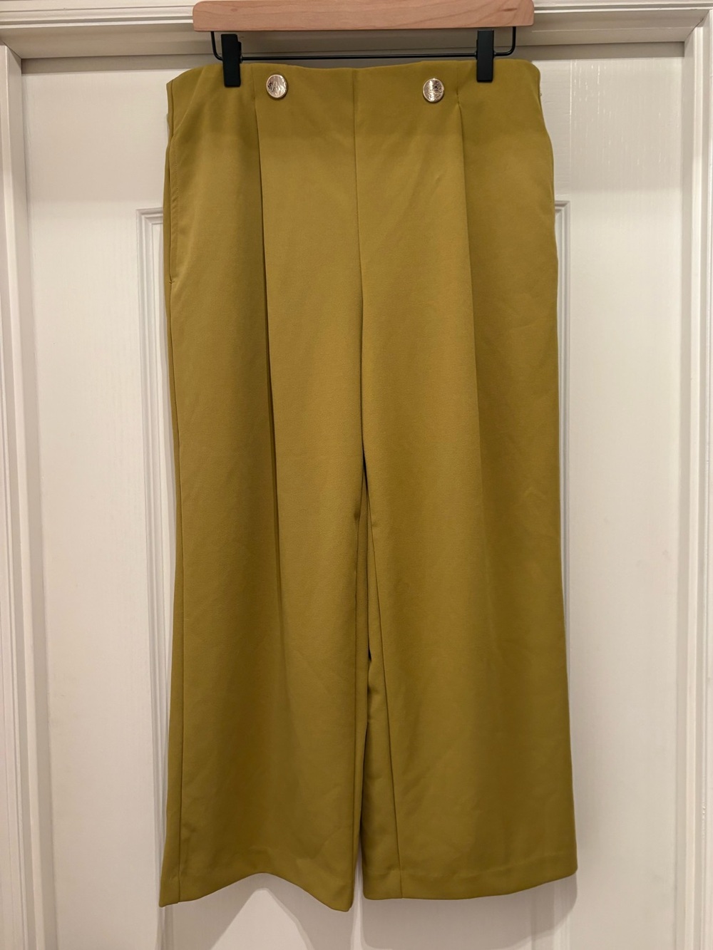 Women’s Jules & Leopold high waist straight leg cropped pants size L NWT